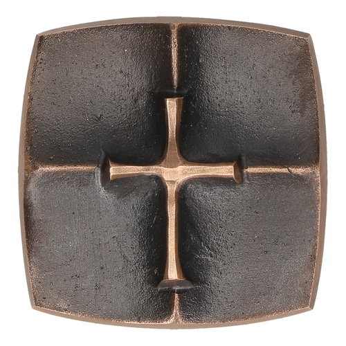 Kreuzplakette, Kreuz, Bronze