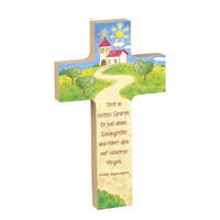 Holzkreuz »Gott behüte dich auf deinen Wegen«